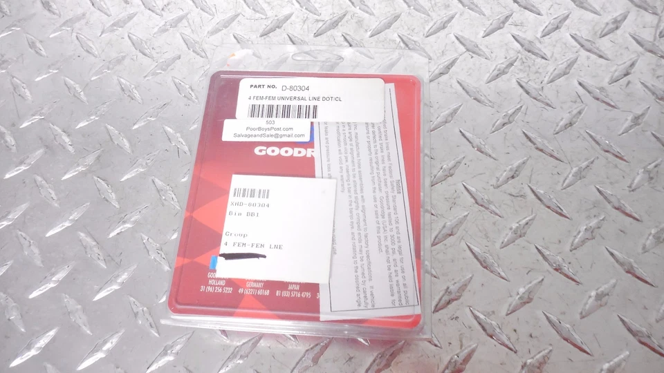 Goodridge Universal Moto Freno Línea 4" Harley Chopper Café Honda Kawasaki Foto 1 de 3