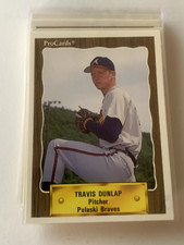TRAVIS DUNLAP 1990 ProCards Pulaski Braves PWE SHIP