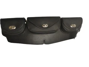 Large Triple Pocket Windshield Mount Bag w/ Turn Clasps (22X6X3) - Picture 1 of 2