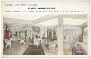 1909 Santa Mónica, California - Hotel Windermere publicidad - Los Angeles Co. - Imagen 1 de 2