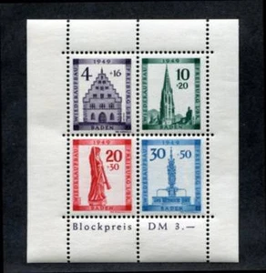 Germany- Baden 5NB8a MNH sheet of 4 - Picture 1 of 1