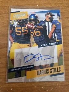2021 Prestige Darius Stills autografo RC West Virginia Mountaineers - Foto 1 di 1