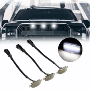 For Toyota Tacoma Tundra Raptor LED Grille Lights Smoked Lens Front White Light - Picture 1 of 12