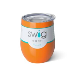 Swig Orange Stemless Wine Cup 12 Ounces