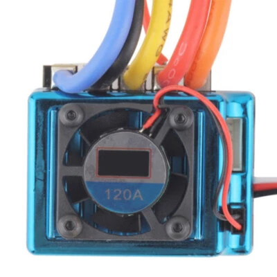 120A ESC Bürstenloser Sensored Brushless Drehzahlregler für 1/10 1/8 Auto Boot. - Bild 1 von 4