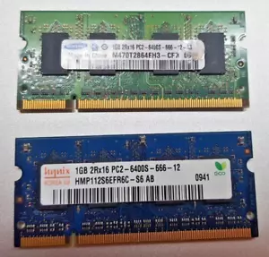 APPLE MACBOOK LAPTOP MEMORY 2GB (2x1GB) PC2-6400S RAM DDR2 800MHz 200PIN SODIMM - Picture 1 of 1