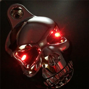 Motorcycle LED Skull Horn Cover for Harley Davidson Cowbell Horns (1992-2020) - Picture 1 of 8