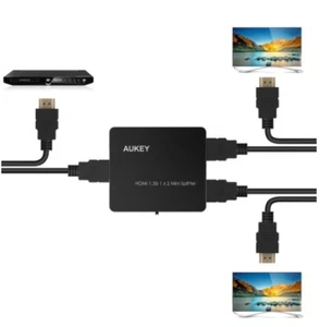 Aukey 2 Way HDMI Splitter HA-H01 Supports 1080p and 3D - Picture 1 of 5