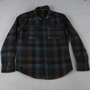 Jeremiah Flannel Shirt Mens Small Flap Pocket Button Up Plaid Long Sleeve - Picture 1 of 6