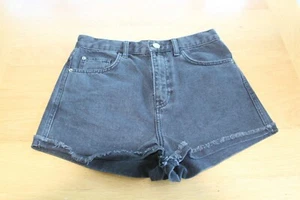 Womens Urban Outfitters Black High Waisted Denim Shorts - Size Small - Picture 1 of 8