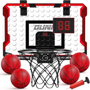 Mini Indoor Basketball Hoop Game For Kids. Electronic Scoring Version + 4 Balls - Picture 1 of 6