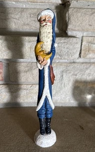 Pencil Santa  Claus Christmas Holding Moon JIM SHORE 1990s 10" TALL Read - Picture 1 of 8