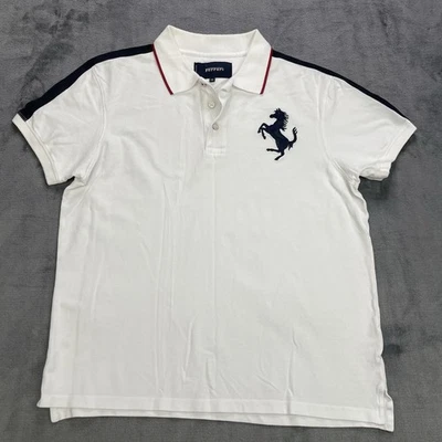 法拉利男式 Polo 短袖衬衫,尺寸 2XL,小号 — 第 1/4 张图片
