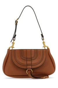 Chloe Small Saddle Clay Brown Grained Leather Shoulder Bag New & Authentic - Picture 1 of 4