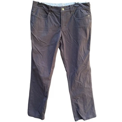 Calça de caminhada feminina Mountain Hardwear náilon 10/32 cinza trilha trekking ao ar livre - Imagem 1 de 4