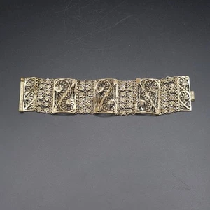 Vintage Filigree bracelet C1930-50s Continental European or Middle Eastern L17cm - Bild 1 von 13