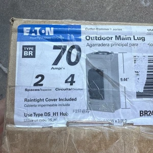 Eaton BR24L70RP Outdoor Loadcenter 70A 120/240V Main Lug Panel -Open Box 300 - Picture 1 of 11