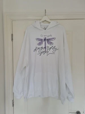 Felpa donna bianca con cappuccio taglia 4XL.  Nuovo senza etichetta  - Immagine 1 di 4