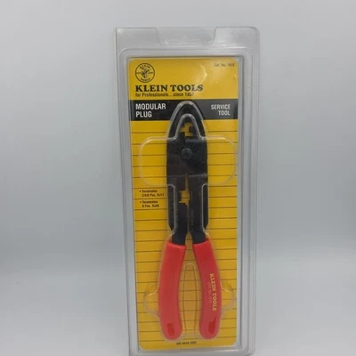 Klein Tools 1015 Herramienta de prensado para conectores de enchufe modulares Alicate de servicio Crimpadora Foto 1 de 4