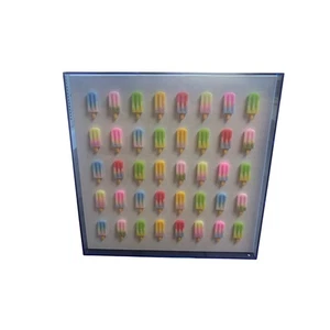 Eis am Stiel Wandbild Modern Pop Art 3D Eis Skulptur Acrylrahmen 12x12 - Bild 1 von 11