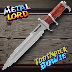 Coltello Bowie Stuzzicadenti Sub Hilted Blood Wood Sopravvivenza, Caccia Attrezzatura da Collezione - Foto 1 di 5