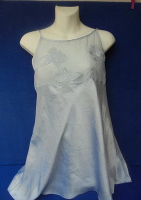 Jones New York - Gris - Camisón corto transparente y satinado - Slip - Chemise - Talla S Foto 1 de 4