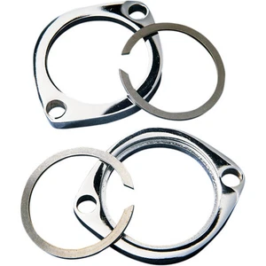 Chrome Exhaust Flange Kit 2008-2011 Harley Rocker C (EFI) - FXCWC - Picture 1 of 4