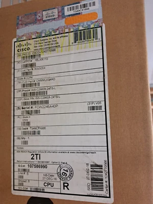 New, Cisco, WS-C2960X-24TS-L, Catalyst 2960-X 24 GigE Port, 4 x 1G SFP, LAN Base - Image 1 of 4