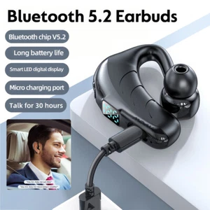 Bluetooth Headset Wireless Bluetooth Earpiece Hand-Free Headphone for Trucker - Picture 1 of 16