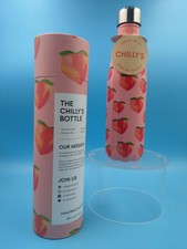 neuf bouteille isotherme the chilly's bottles peach 24h cold 12h hot gourde