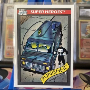 1990 Marvel Universe Serie 1 Punisher Battle Van #44 Tarjeta Coleccionable Impel  - Imagen 1 de 10