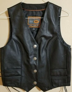Biker Braided Buffalo Nickel Vest First Classics Native Lacy Womens Size Large - Picture 1 of 5