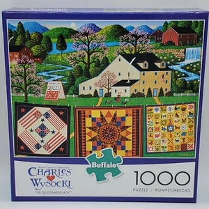 Charles Wysocki The Quiltmaker Lady Puzzle 1000 Piece Buffalo Games - Picture 1 of 4