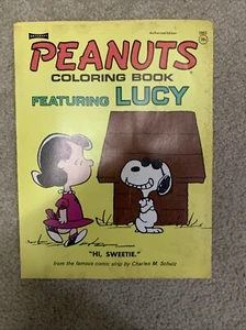 Vintage 1968 PEANUTS Coloring Book Featuring Lucy Saalfield Charles Schulz - Picture 1 of 5