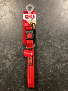 KONG COMFORT COLLAR PERRO GRANDE ROJO ALTA VISIBILIDAD CUELLO TALLA 42-66 cm *NUEVO* - Imagen 1 de 1