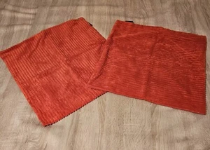 Phantoscope Set Of 2 Soft Wide Corduroy Velvet Throw Pillow Covers Red 20x20 - Picture 1 of 2