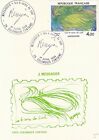Carte Postale 1Er Jour Timbre 1984 Colombier Tableau Messager 4 Coins Du Ciel