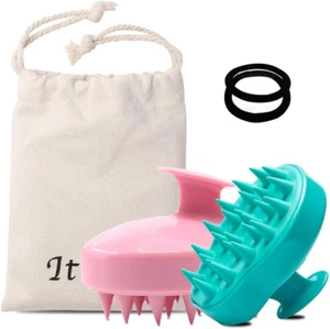 Shampoo Brush Silicon Scalp Massager Hair Brush Wet Dry Comb Head Rubber Care Im - Picture 1 of 8