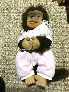 Vintage brown Monkey Plush With Outfit. 1994 Made By Hosung - Picture 1 of 7