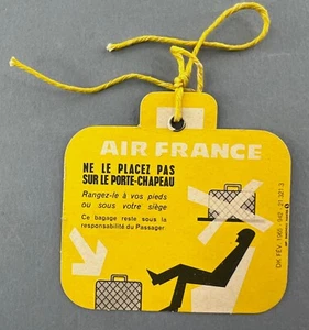 AIR FRANCE CABIN BAGGAGE VINTAGE AIRLINE BAG TAG LUGGAGE BAGGAGE LABEL AF - Picture 1 of 2