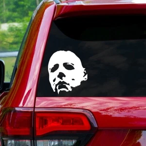 Michael Myers Full Face 5" Tall Window Sticker | Car Decal | Truck SUV Laptop - Foto 1 di 1