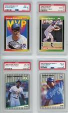 1989 Fleer Box Panel #C-3 George Brett Kansas City Royals HOF PSA 9 Mint
