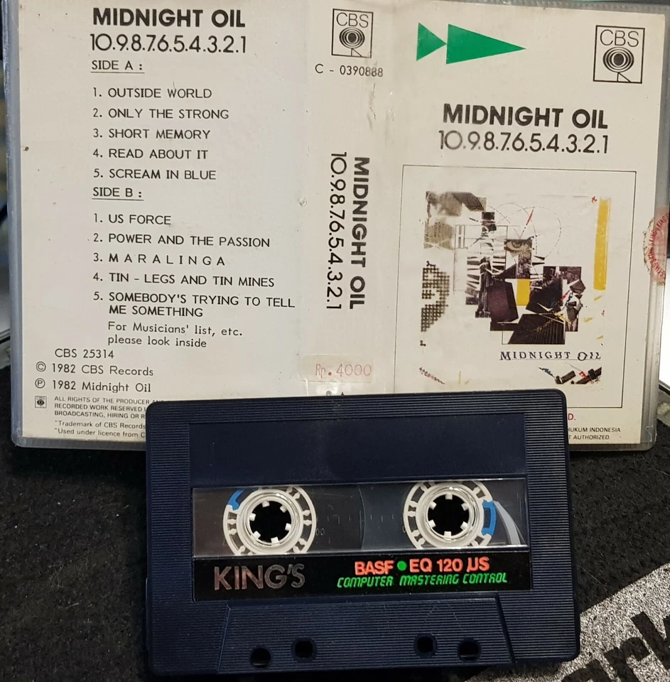 Midnight Oil – 10, 9, 8, 7, 6, 5, 4, 3, 2, 1 - Indonesia cassette tape excellent - Image 1 of 1