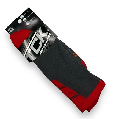TCK Performance Baseline 运动船袜 灰色 红色 尺寸 L 1 双 全新 — 第 1/3 张图片