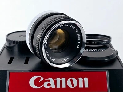 🌸[Near MINT] Canon FD 50mm f1.8 MF Standard Lens From JAPAN - Image 1 of 4