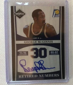 2011-12 Leaf Limited George McGinnis Números Retirados Auto #58/99 HOF - Imagen 1 de 1