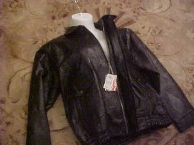 CHAQUETA ABRIGO NAPOLINE LEATHER OUTFITTERS XL HOMBRE CUERO NEGRO NUEVA CON ETIQUETAS PRECIO DE VENTA SUGERIDO POR EL FABRICANTE 199,99 Foto 1 de 4