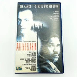 Philadelphia VHS Tape 1993 Vintage Spanish Edition Tom Hanks Denzel Washington - Picture 1 of 12