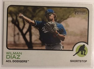 Wilman Diaz 2022 Topps Heritage Minor League SP Short Print #219 ACL Dodgers