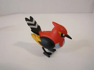 Fletchinder TOMY Pokemon Figure Rare Red Black Bird Nintendo 1.5" Pre-owned - Picture 1 of 6